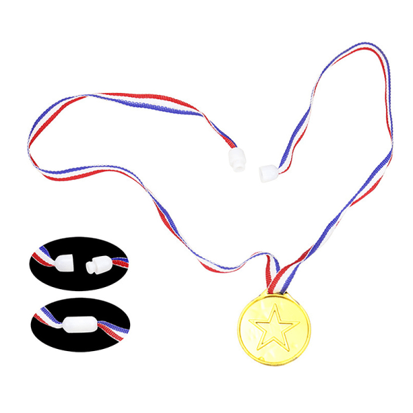 Barn Barn Guld Plast Vinnare Medaljer Sport Day Party Bag