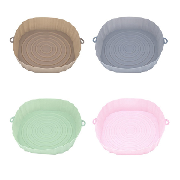 18cm Air Fryer Silikon Pot Air Fryer Korg Liner Non-Stick Ov Pink