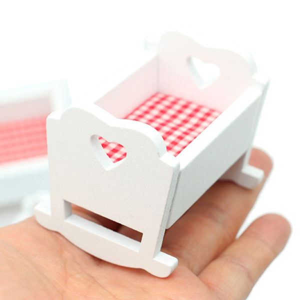 1:12 Dockhus Miniatyr barnkammare Baby Spjälsäng Baby möbel