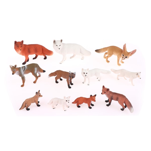 Mini Fox Modeller Hem Trädgård Statyer Ornament Figurine Decor Ac A10