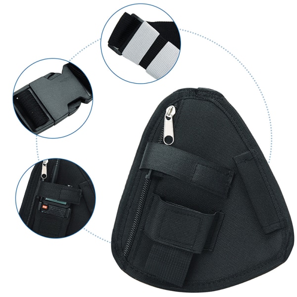 Radiosele Väska Front Pack Påse Hölster Case för Walki Orange