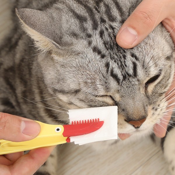 Husdjursvårdsverktyg Cat Eyes Comb Pet Tear Stain Remover Cleanin Orange