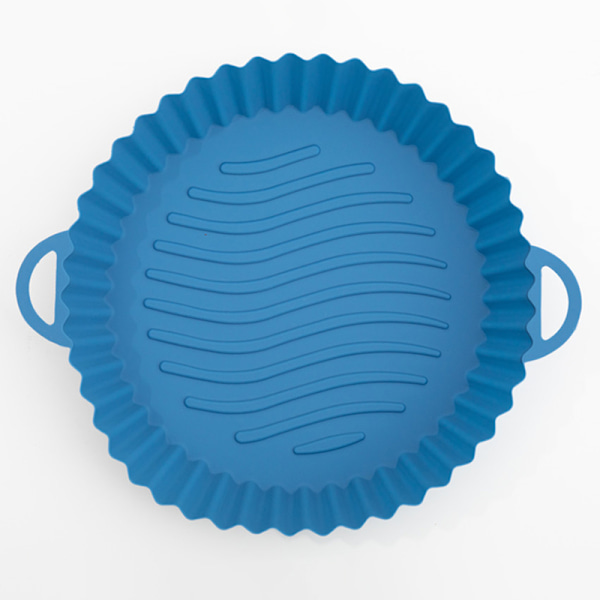 Silikon Air Fryer Pot Basket Liners Non-Stick Säker Ugnsbakning Dark Blue