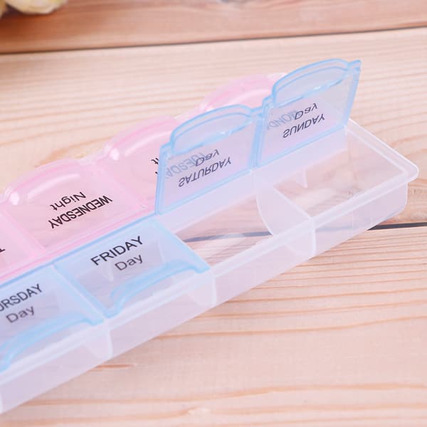 1 st 7-dagars Pill Box Medicine Tablett Dispenser Organizer Weekly S