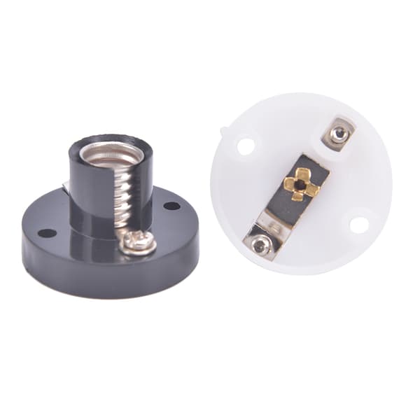 E10 Skruvhållare DIY Flat Lamp Bases Physics Electric Beads Tes Black