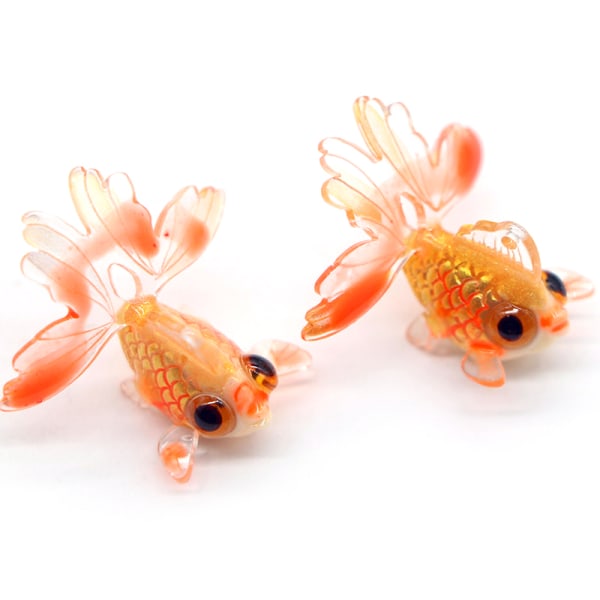 Lyx Resin e Goldfish Charms hängsmycke för örhänge halsband DIY A4