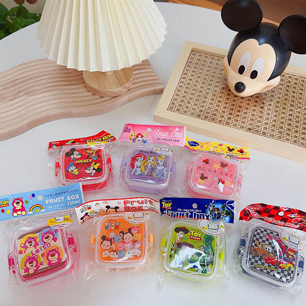 Lunchbox Barn Tecknad Bento Box Mikrovågsugn Snack Innehåll Light green