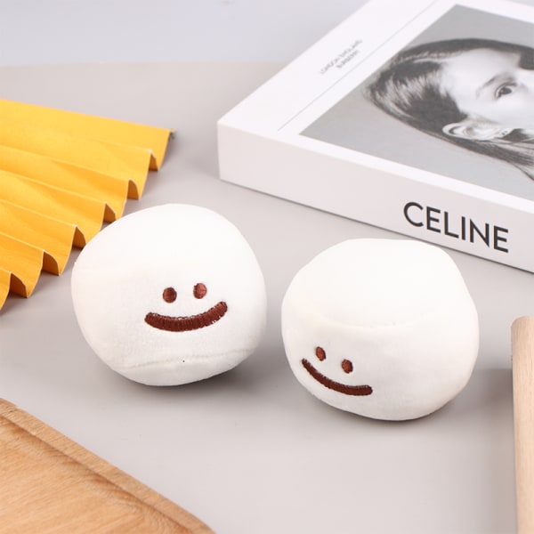 e Marshmallow leende bolldockor Vit plysch dekompressionsboll A1
