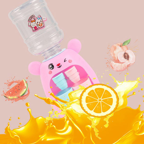 Mini vattenautomat för barn Leksak Vatten Juice Drinking Foun Pink