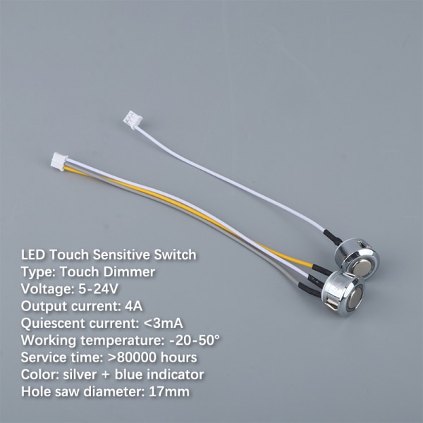 Touch Switch 12V LED-knapp ON OFF Dimmer Dimmer elektrisk strömbrytare 1 line