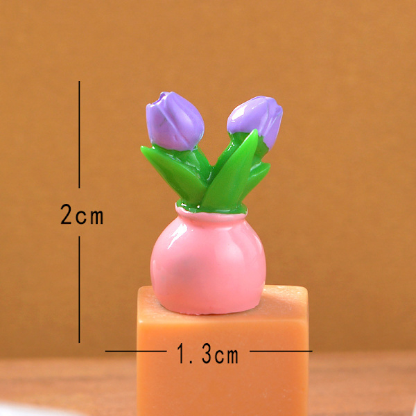 3 st 1:12 Dockhus Miniatyrtulpankruka blomkruka Bonsai G 3Pcs