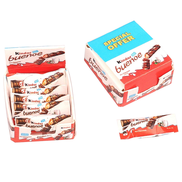1Set 1:12 Dockhus Miniatyrchokladkaffe m/förpackningslåda Sn D