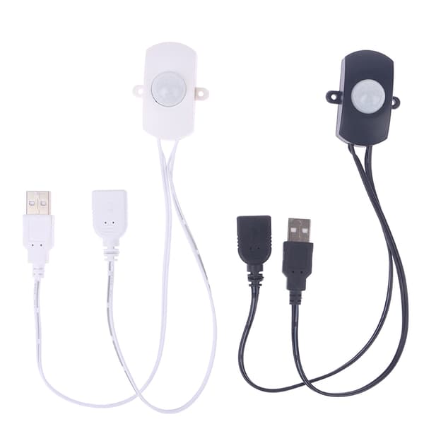 USB PIR Rörelsesensor Switch Body Infraröd ligent avkänning Black
