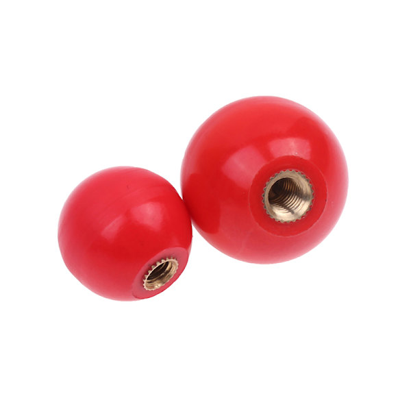 Röd plast M4/M5/M6/M8/M10/M12 gängad kulformad huvudklämma M10x35