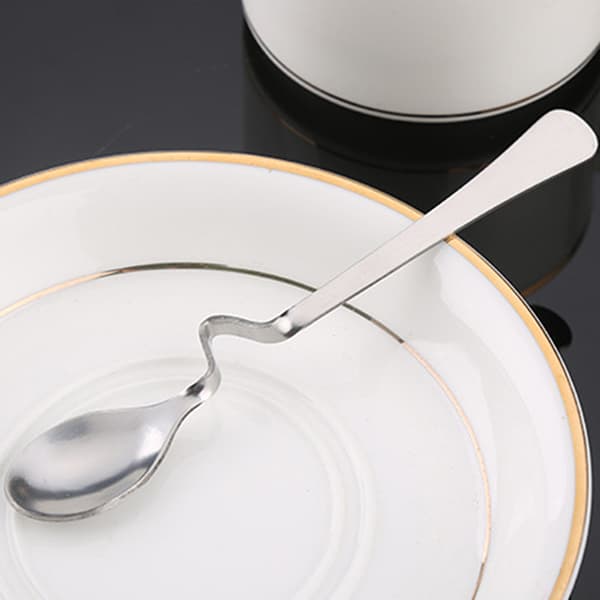 Sked För Dessert Kaffe Te Rostfritt stål Sked Omrörning Spo