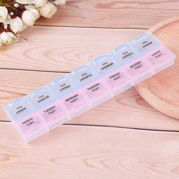 1 st 7-dagars Pill Box Medicine Tablett Dispenser Organizer Weekly S