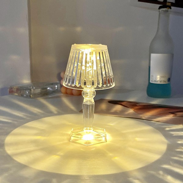 LED Mini Crystal Skrivbordslampa Projetor Akryl Diamond Bordslampa B