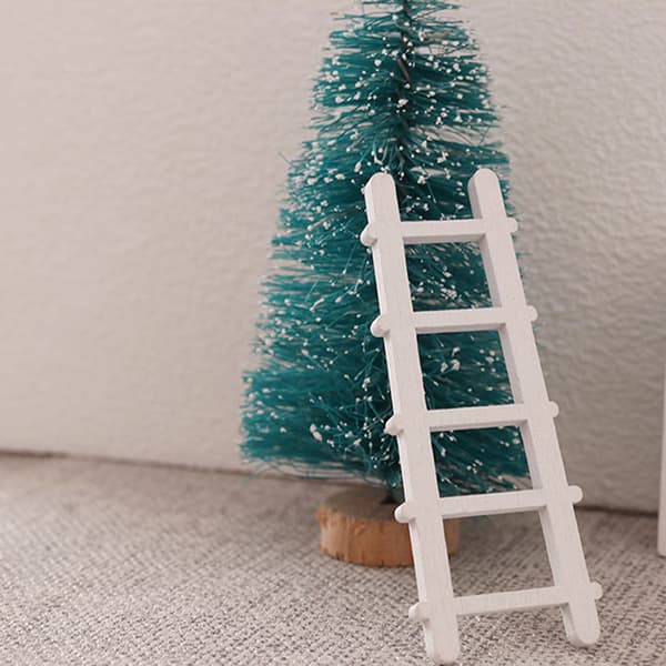 1:12 Dockhus Miniatyrmöbler Trästegetrappa Hem De White