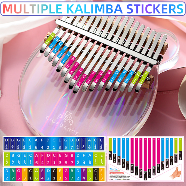 17 Key Kalimba Scale Sticker Thumb Finger Piano Note Instrument