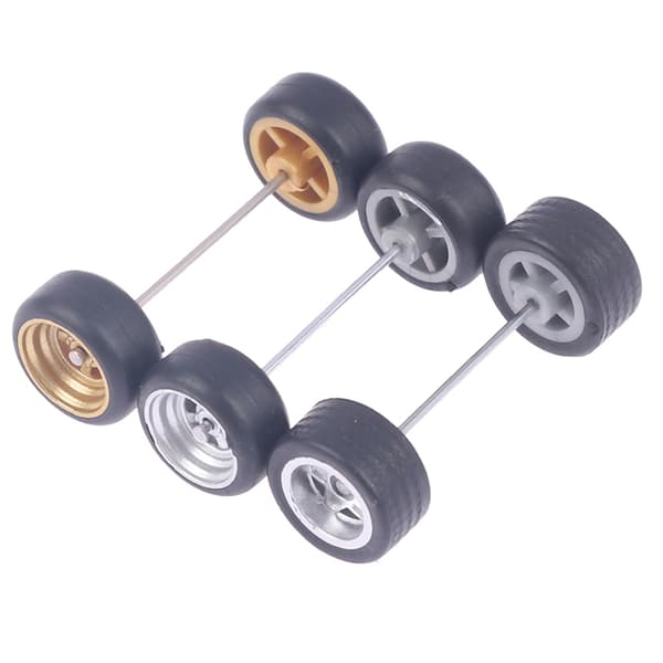 1/64 hjul för varma hjul med gummidäck modellbil modifierad P B