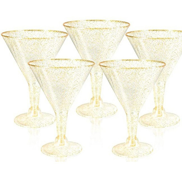 1/6 st Plast champagnekopp med flaska kall dryck juice koppar B1
