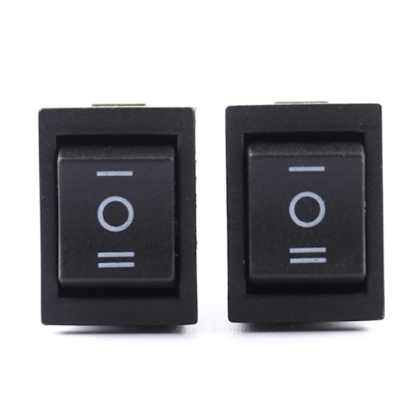 KCD2 Mini Svart 6PIN På/Av/På vippbrytare Båtvippbrytare Black