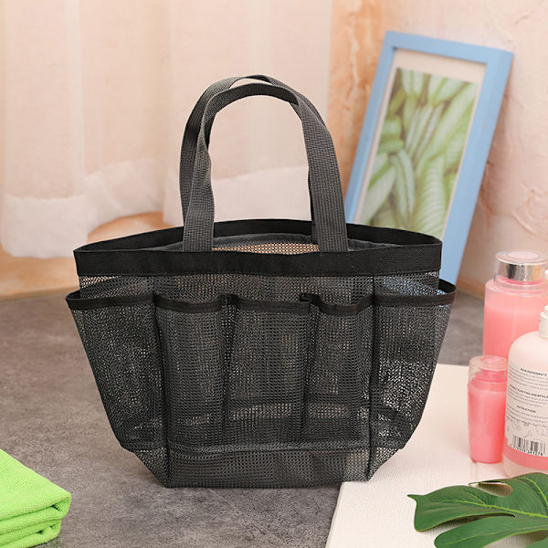 Portabel Mesh Dusch Caddy Tote Strandväska Reseförvaring Toalett