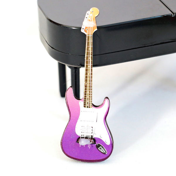 1 st Dockhusgitarrleksaker Dockhusmusikinstrument modell D Blue