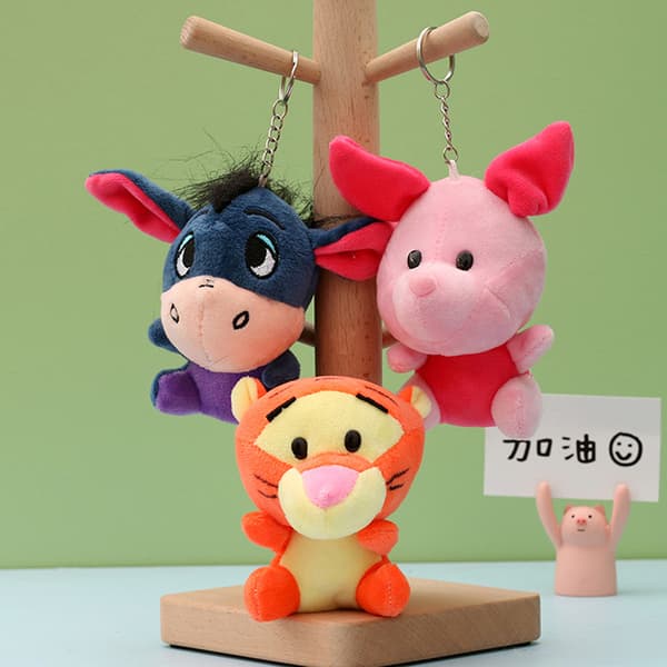 1st Kawaii plyschleksaker Puh Bear Tigger Piglet Eeyore Plyschnyckel A5