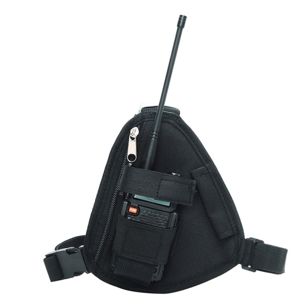 Radiosele Väska Front Pack Påse Hölster Case för Walki Orange