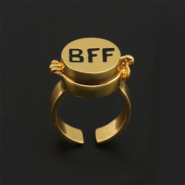 Tecknad Anime BFF Ring Creative Kan vara öppen Par Ring För Bes
