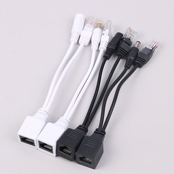 1Par POE-kabel Passiv Power Over Ethernet-adapterkabel POE S White