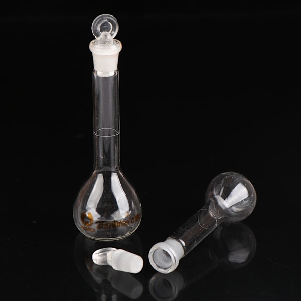 10/25 ml genomskinligt glas volymflaska glas med stopp 10ML
