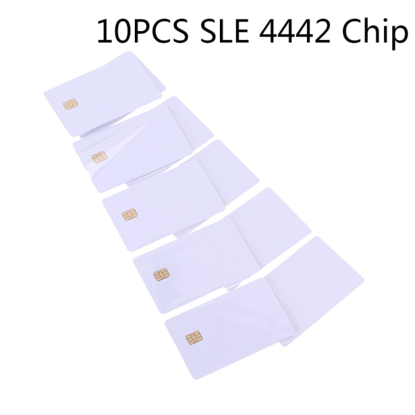 10 st SLE 4442-chip med Hico magnetisk remsa kontakt IC-kort 2 10pcs