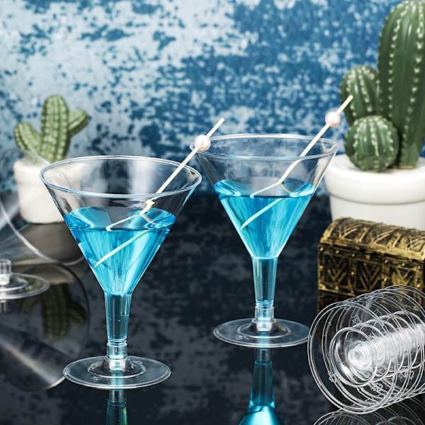 1/6 st Plast champagnekopp med flaska kall dryck juice koppar B1