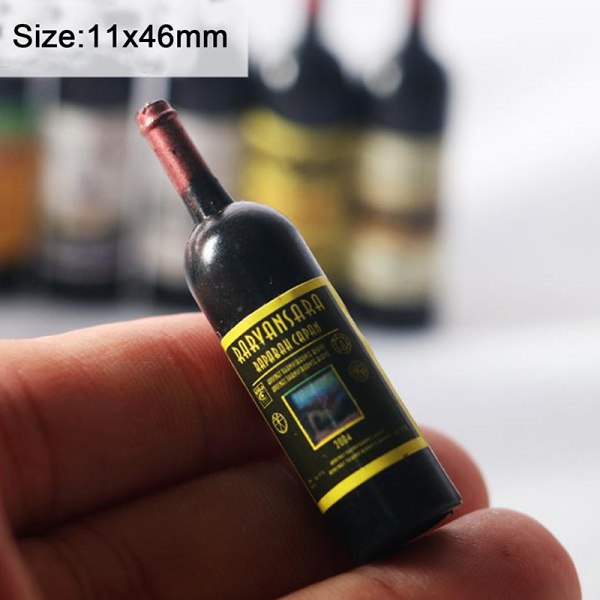 5 st 1/12 dollhouse miniatyr vinflaska simuleringstillbehör