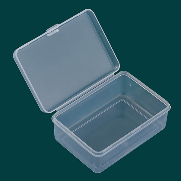 Transparent förvaringslåda i plast Kvadratisk småföremål Case