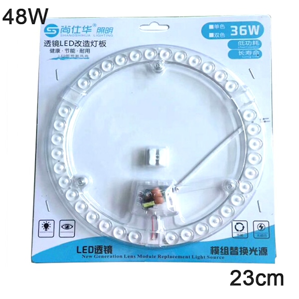 LED Ring PANEL Cirkelljus LED Runt tak ombord på cirkulan 48W