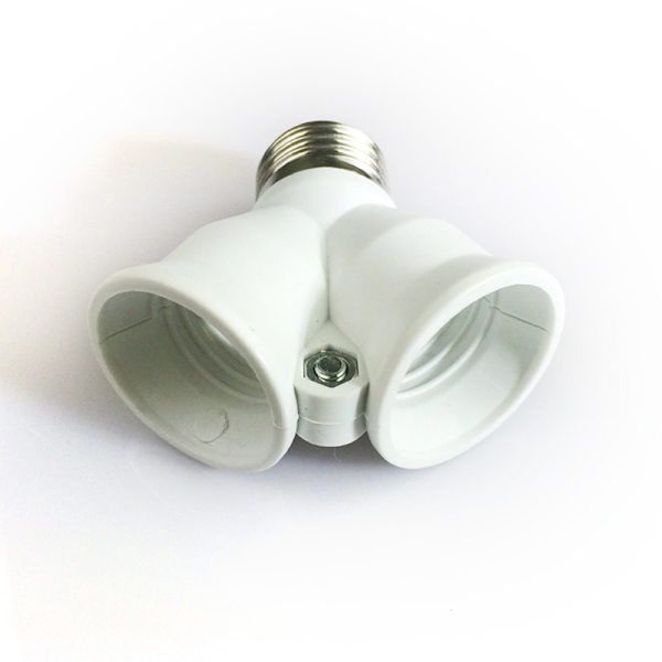 Skruv E27 LED-basljuslampa Glödlampssockel E27 till 2-E27 Splitter