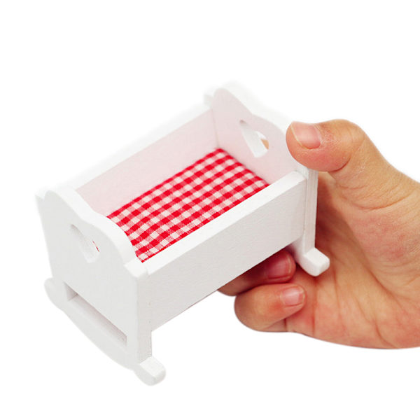 1:12 Dockhus Miniatyr barnkammare Baby Spjälsäng Baby möbel