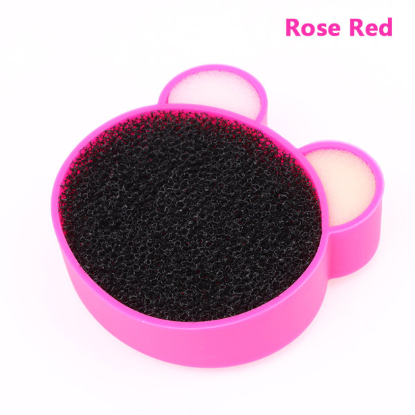 Makeup Brush Cleaner Tvätt kosmetisk silikonskurbräda C Rose red