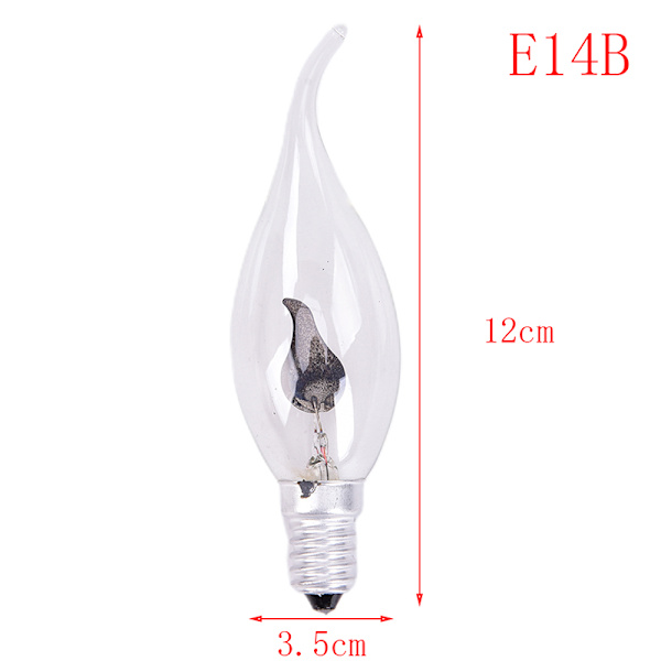 E27 E14 LED-brinnande ljus eldeffekt dekorativ låga F E14 B