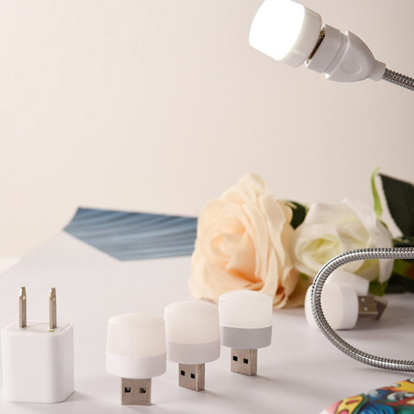 Super Bright USB Mini Book Light Reading Lamp Mini Bärbar USB Warm light