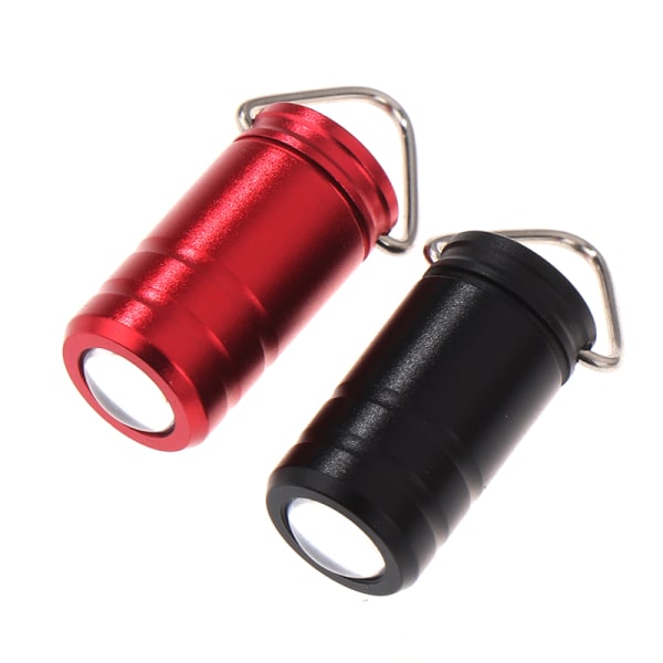 Fickknapp Batteri LED Ficklampa Protable Nyckelring Torch Ou Red