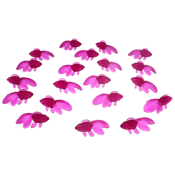 10 ST Simulering Guldfisk Modell Färgglad Mjuk Gummi Småfisk Purple
