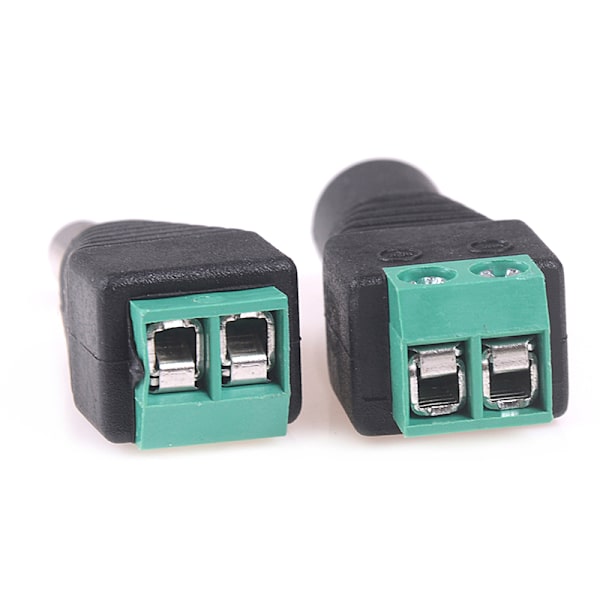 5 par hane och hona 2,1x5,5 mm DC Power Plug Jack Adapter Co