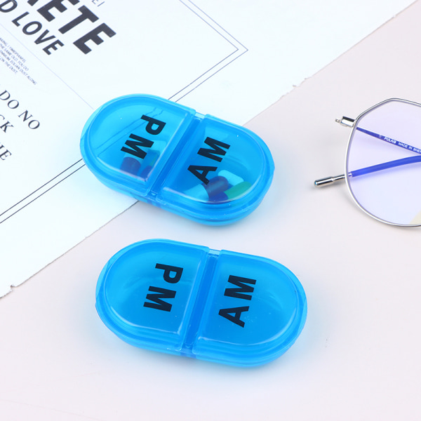 1st 2 Grids Daily Waterproof Pill Organizer Bärbar Pill Box P 1