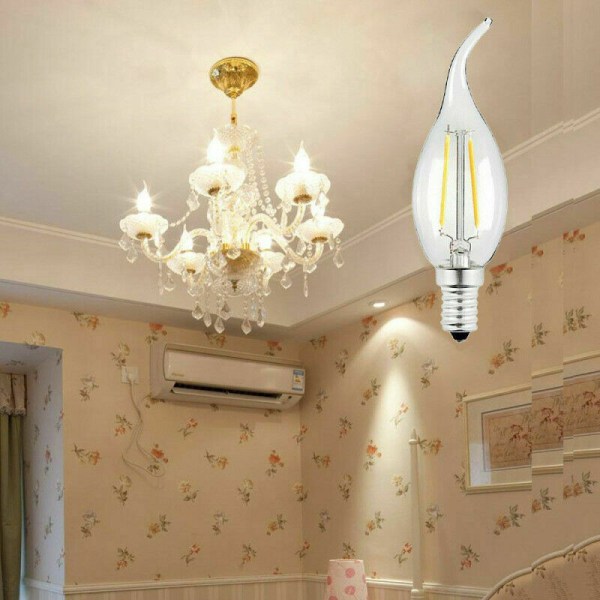Dimbar E14-lampa LED 2W 4W 6W Edison Retro Filament Candle Lig Light yellow 6W