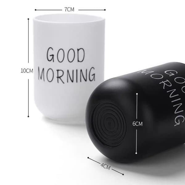 1st Bärbara Creative Washing Mun Cups Plast Home Hotel också Black