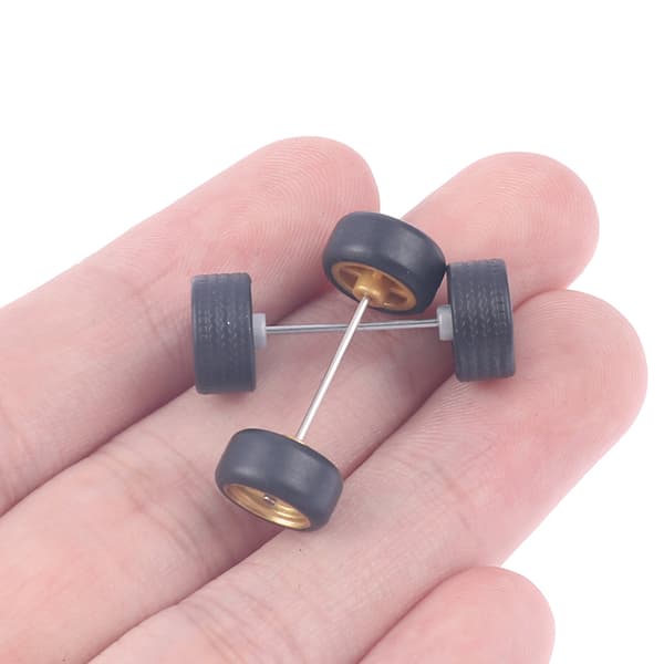1/64 hjul för varma hjul med gummidäck modellbil modifierad P B
